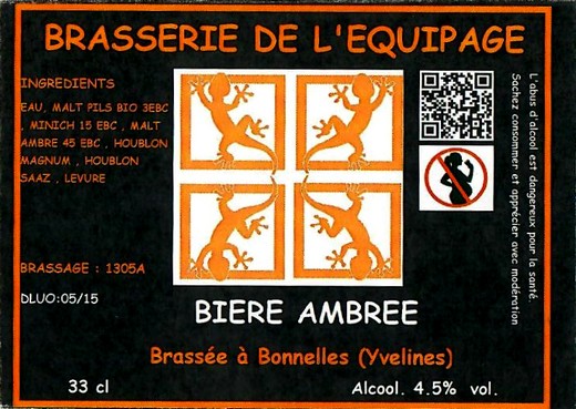 Etiquette BRASSERIE DE L'EQUIPAGE 08