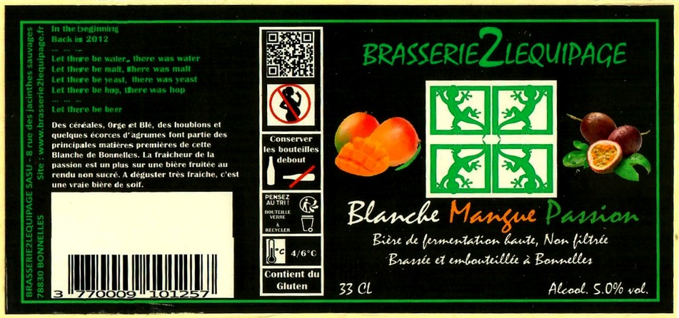 Etiquette BRASSERIE DE L'EQUIPAGE 16