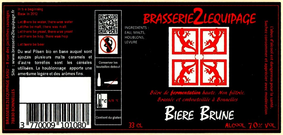 Etiquette BRASSERIE DE L'EQUIPAGE 19