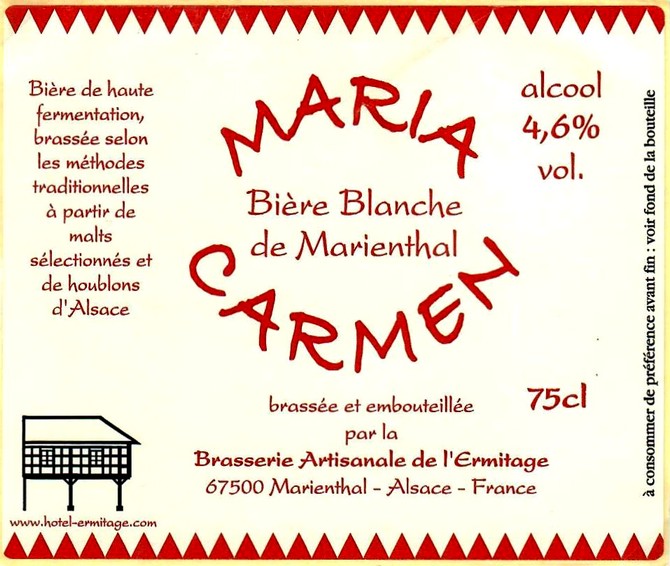 etiquette BRASSERIE DE L'ERMITAGE 01