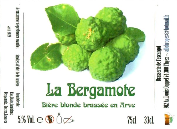 Etiquette BRASSERIE DE L'ESCARGOT 30