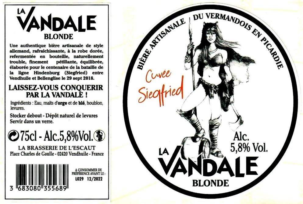 etiquette BRASSERIE DE L'ESCAUT 09