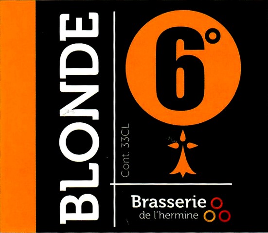 etiquette BRASSERIE DE L'HERMINE 12