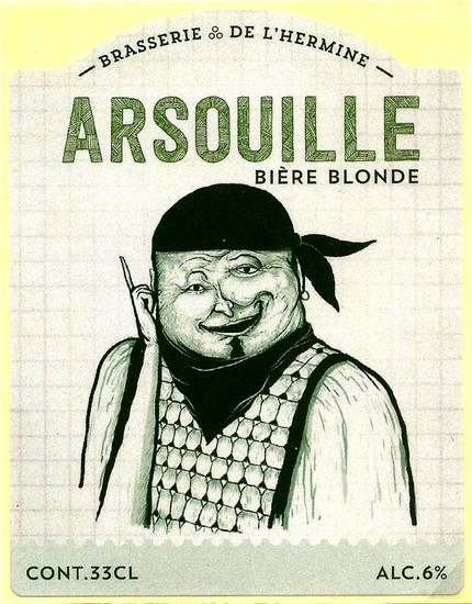 Etiquette BRASSERIE DE L'HERMINE MORBIHAN 02