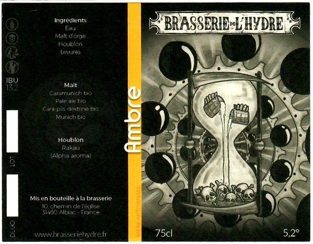etiquette BRASSERIE DE L'HYDRE 02