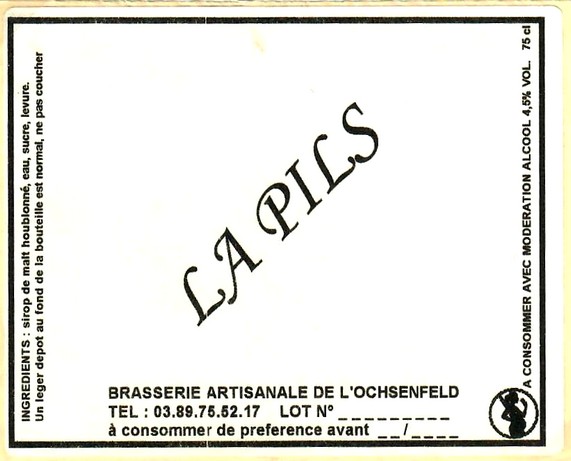 etiquette BRASSERIE DE L'OCHSENFELD 11