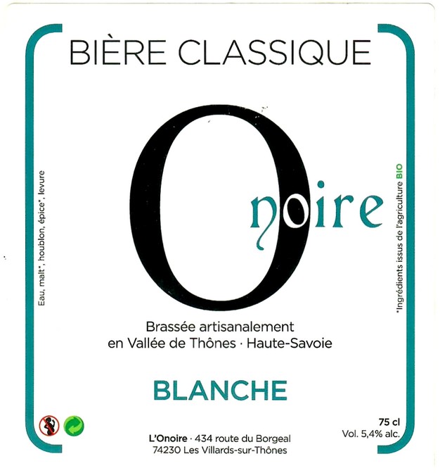 Etiquette BRASSERIE DE L'ONOIRE 02