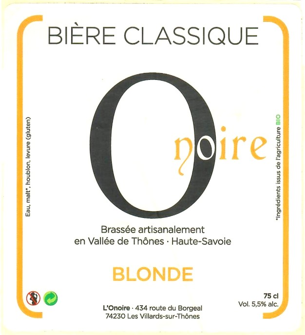 Etiquette BRASSERIE DE L'ONOIRE 03