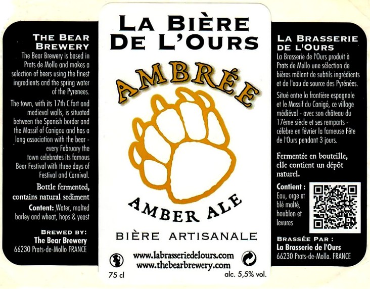 etiquette BRASSERIE DE L'OURS 03