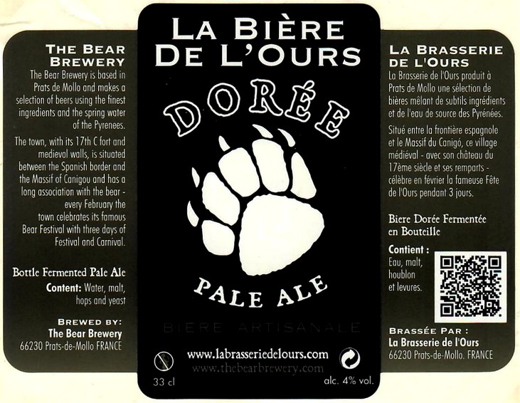 etiquette BRASSERIE DE L'OURS 08