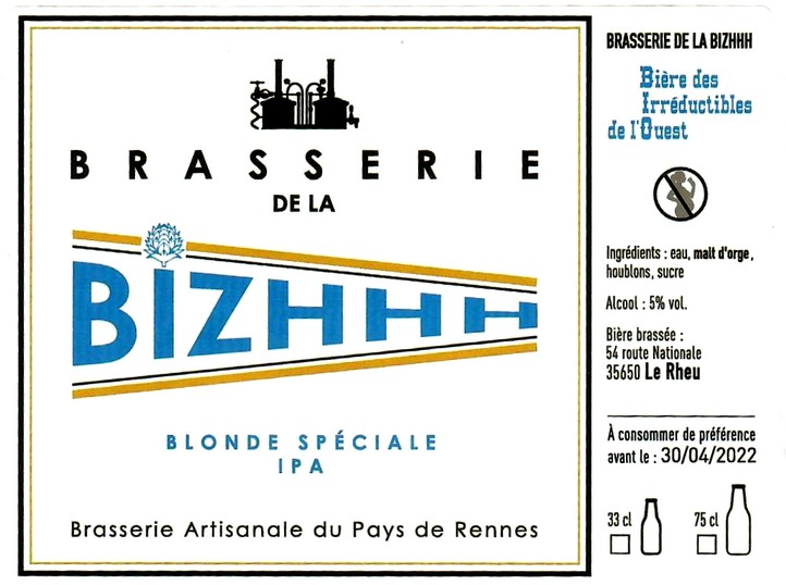 etiquette BRASSERIE DE LA BIZHHH 03