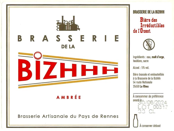 Etiquette BRASSERIE DE LA BIZHHH 06