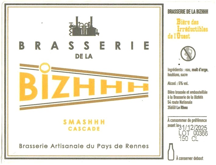Etiquette BRASSERIE DE LA BIZHHH 20