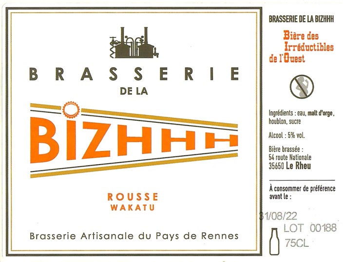 Etiquette BRASSERIE DE LA BIZHHH 21