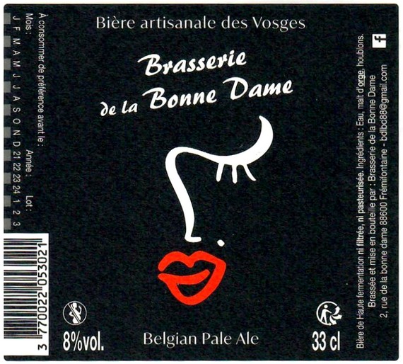 Etiquette BRASSERIE DE LA BONNE DAME 02