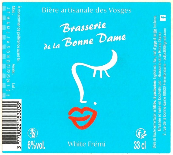 Etiquette BRASSERIE DE LA BONNE DAME 08