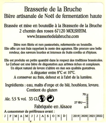 Etiquette BRASSERIE DE LA BRUCHE 02B