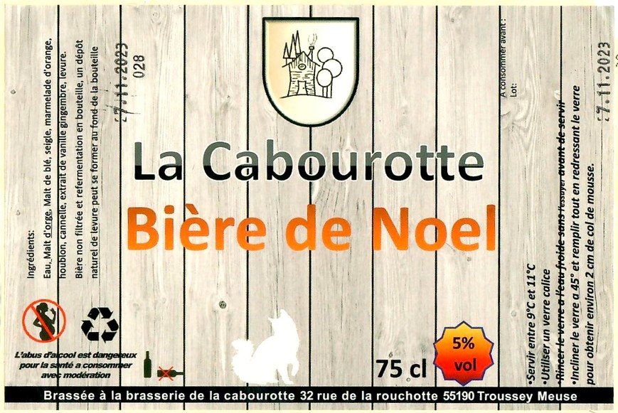 Etiquette BRASSERIE LA CABOUROTTE 06