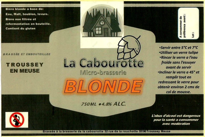 Etiquette BRASSERIE LA CABOUROTTE 08