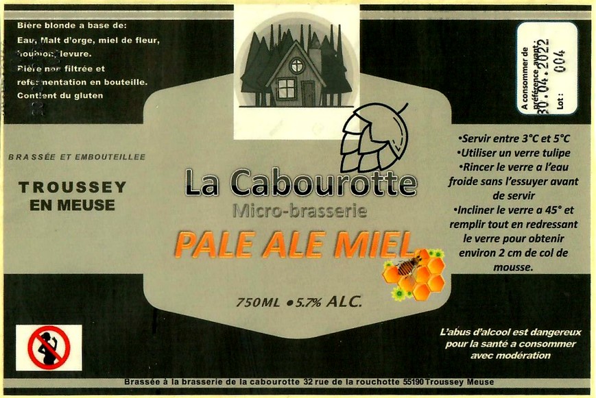 Etiquette BRASSERIE LA CABOUROTTE 10