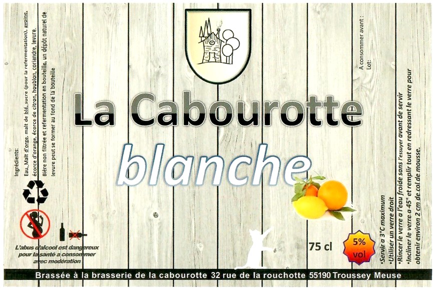 Etiquette BRASSERIE LA CABOUROTTE 12