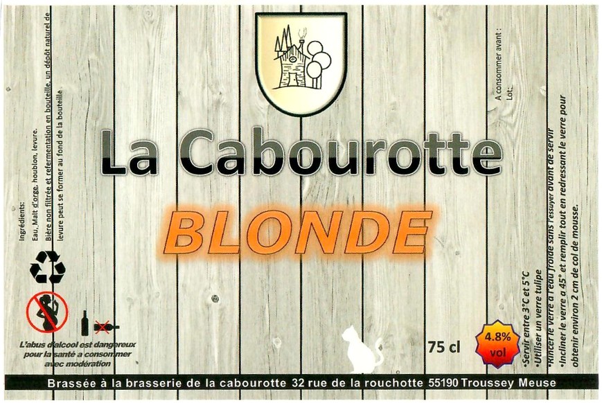 Etiquette BRASSERIE LA CABOUROTTE 13