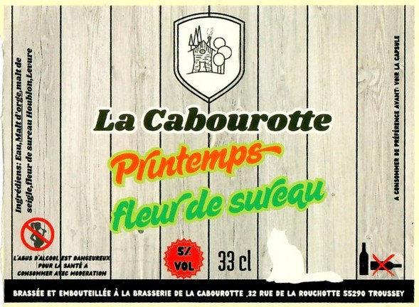 Etiquette BRASSERIE LA CABOUROTTE 16