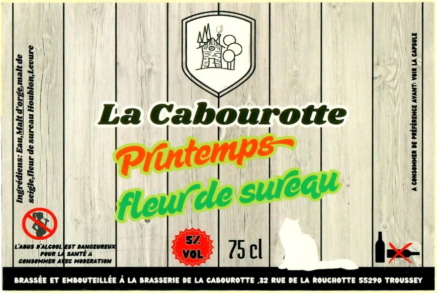 Etiquette BRASSERIE LA CABOUROTTE 17