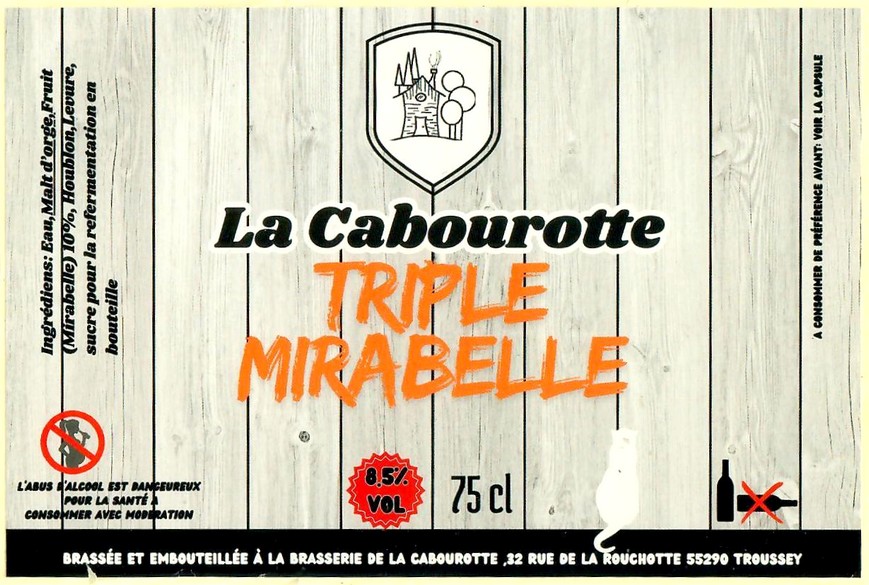 Etiquette BRASSERIE LA CABOUROTTE 19