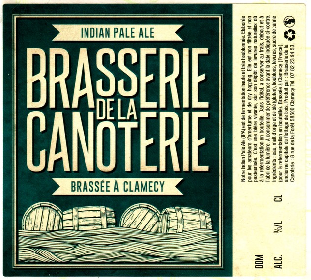 etiquette BRASSERIE DE LA CANOTERIE 07
