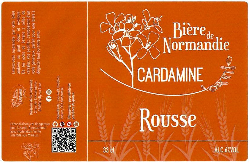 Etiquette BRASSERIE DE LA CARDAMINE 02
