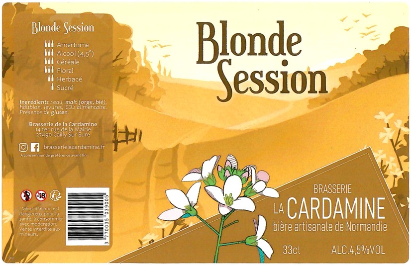 Etiquette BRASSERIE DE LA CARDAMINE 09