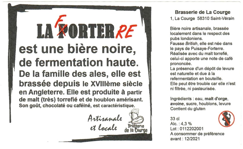 Etiquette BRASSERIE DE LA COURGE 09