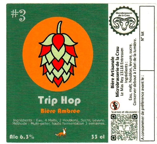 etiquette BRASSERIE DE LA CRAU 06