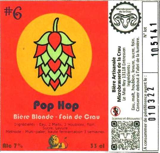 etiquette BRASSERIE DE LA CRAU 07