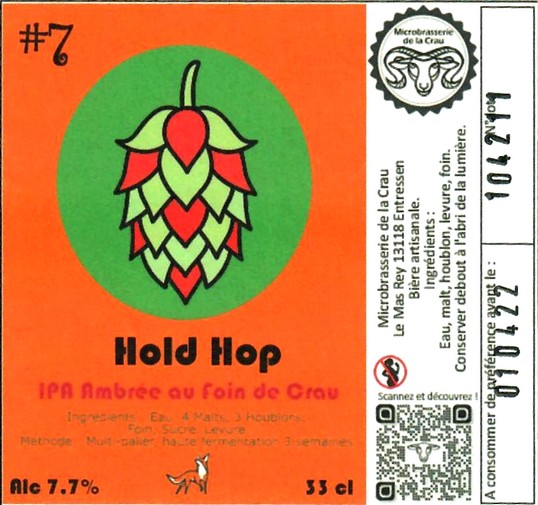 etiquette BRASSERIE DE LA CRAU 08