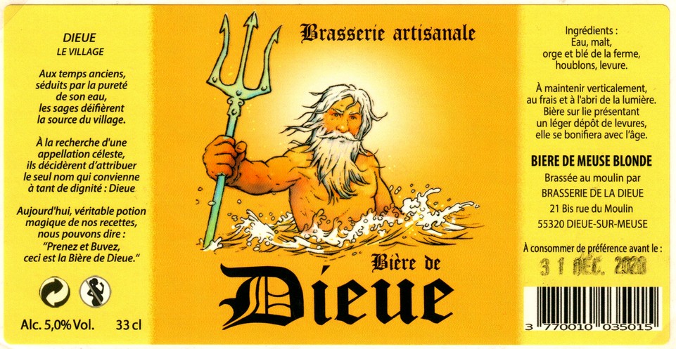 etiquette BRASSERIE DE LA DIEUE 01