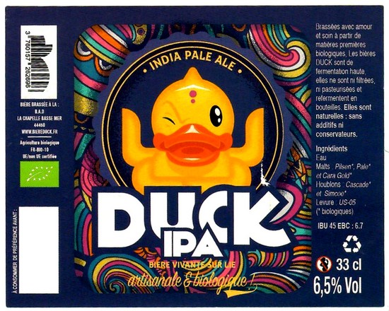 etiquette BRASSERIE DE LA DIVATTE 86