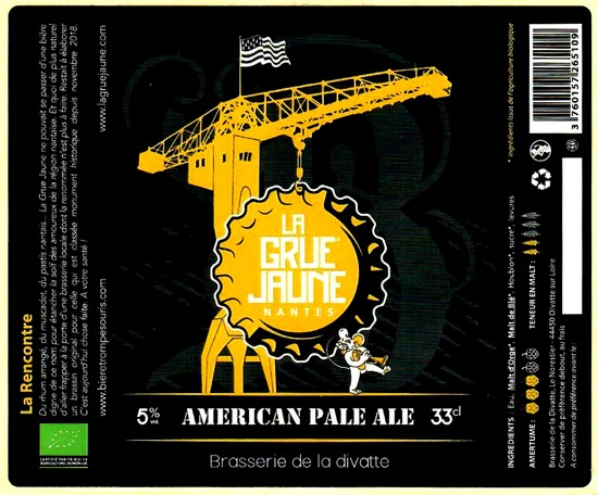 etiquette BRASSERIE DE LA DIVATTE 87