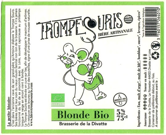 Etiquette BRASSERIE DE LA DIVATTE 92