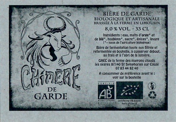 Etiquette BRASSERIE FERME DES MARRONS CHAUDS 07