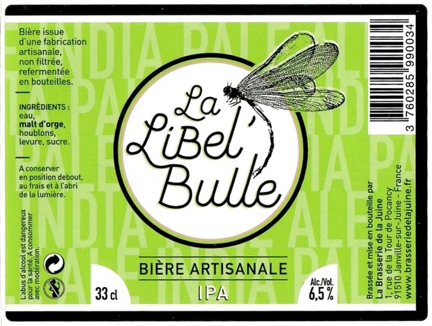 Etiquette BRASSERIE DE LA JUINE 07