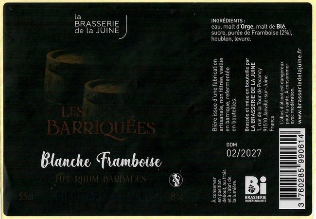 Etiquette BRASSERIE DE LA JUINE 14