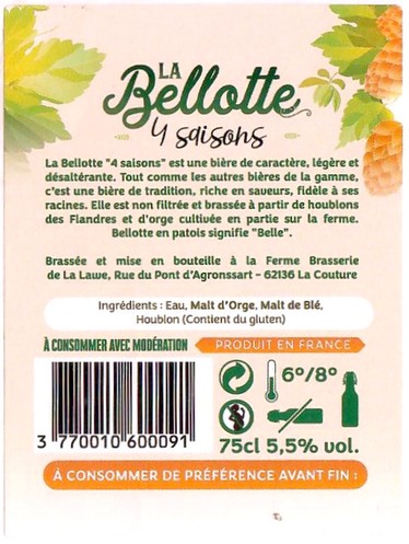 Etiquette BRASSERIE DE LA LAWE 02B