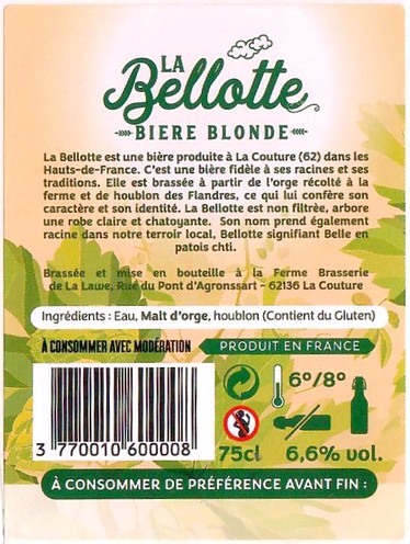 Etiquette BRASSERIE DE LA LAWE 03B