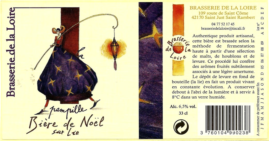 BRASSERIE DE LA LOIRE 01 etiquette BRASSERIE DE LA LOIRE 01