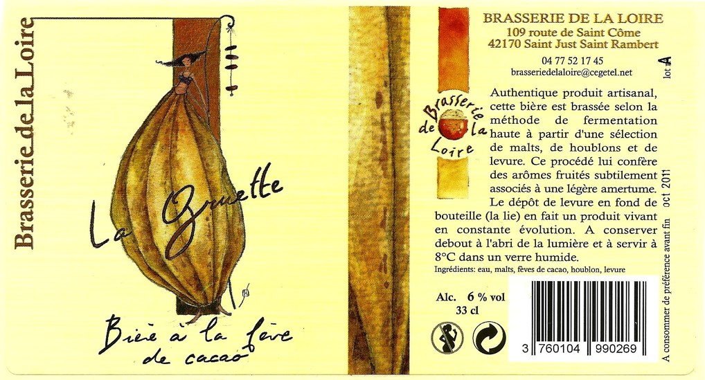 BRASSERIE DE LA LOIRE 07 etiquette BRASSERIE DE LA LOIRE 07