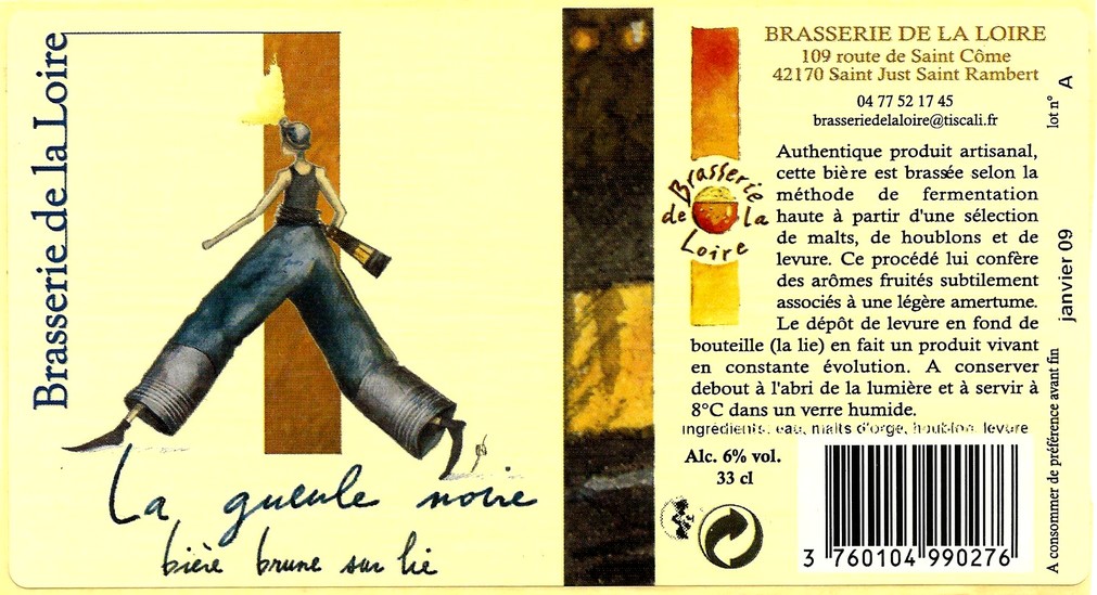 BRASSERIE DE LA LOIRE 08 etiquette BRASSERIE DE LA LOIRE 08