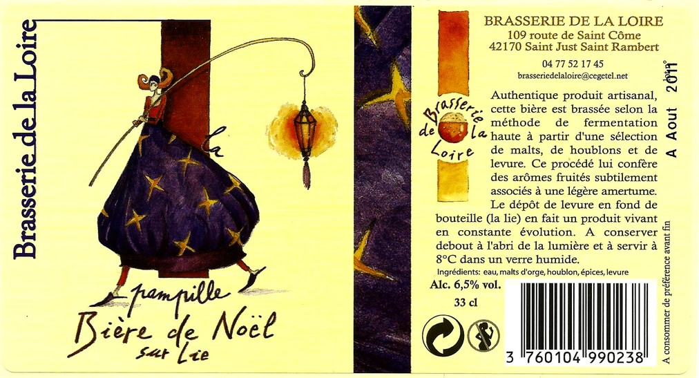 BRASSERIE DE LA LOIRE 11 etiquette BRASSERIE DE LA LOIRE 11