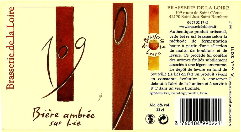 BRASSERIE DE LA LOIRE 14 etiquette BRASSERIE DE LA LOIRE 14